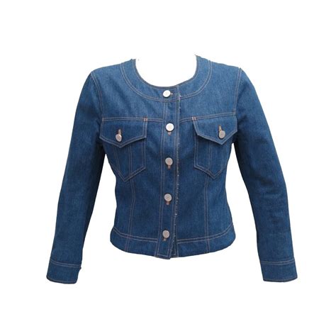 veste en jean chanel|Vestes En Jean Chanel pour Femmes .